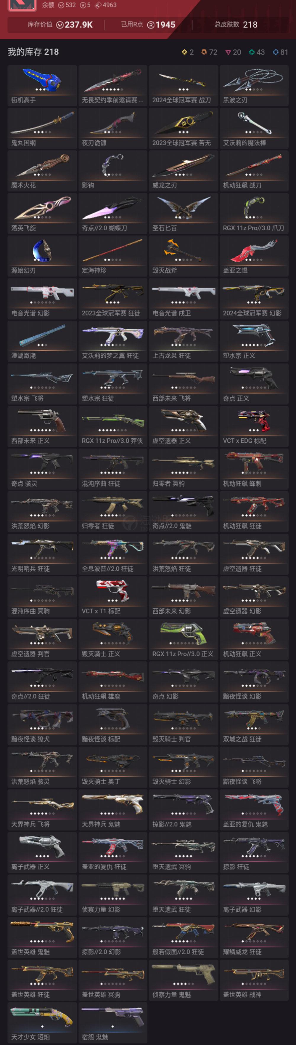 【EU36-欧服】23/24/塑水宗/暗夜/机动/毁灭/盖世/显卡3.0套装 双城狂徒 怜悯之刃 狂徒：艾沃莉/龙炎/混沌/哨兵 幻象：侦察